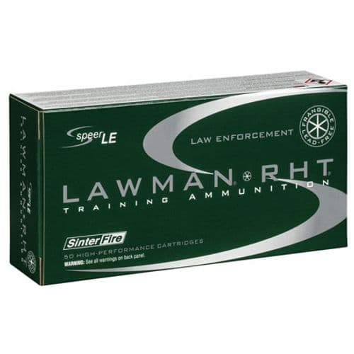 Speer Lawman RHT 9mm 100gr Frangible Ammunition Speer Lawman RHT 9mm 100gr Frangible Ammunition