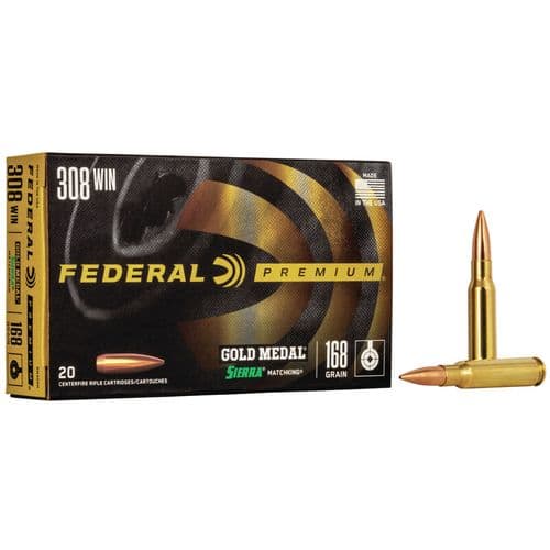 Federal Gold Medal Sierra MatchKing 308 Win 168GR BTHP Federal Gold Medal Sierra MatchKing 308 Win 168GR BTHP