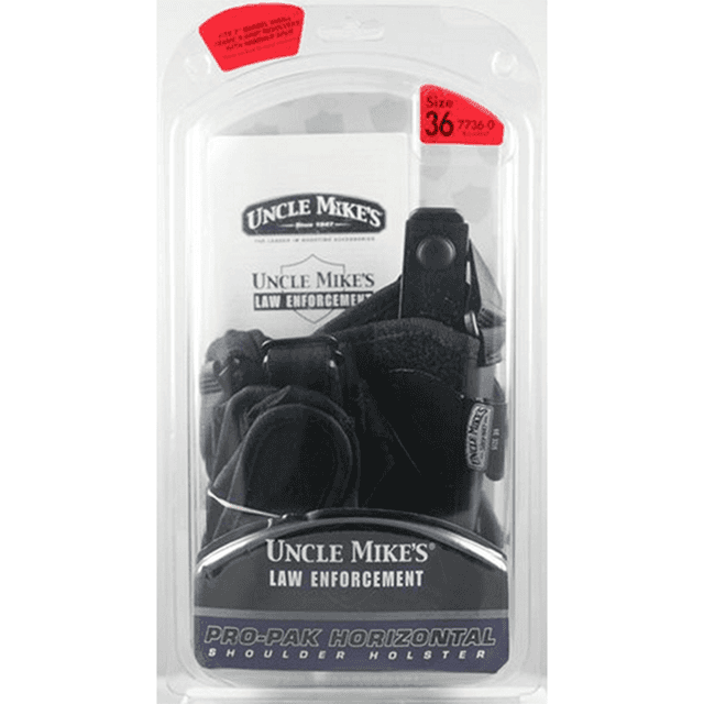 Uncle Mike's 77360 Pro-Pak Horizontal Shoulder Holster Shoulder Size 36 Black Nylon Harness Fits Sm Frame 5rd Revolver w/Hammer Spur Right Hand Uncle Mike's 77360 Pro-Pak Horizontal Shoulder Holster Shoulder Size 36 Black Nylon Harness Fits Sm Frame 5rd Revolver w/Hammer Spur Right Hand