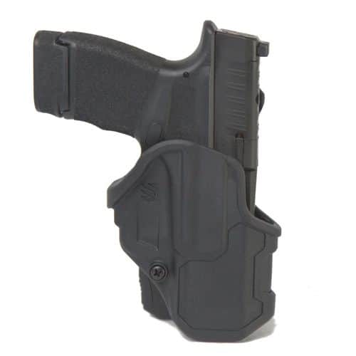 Blackhawk 410700BKR T-Series L2C Non-Light Bearing OWB Black Polymer Belt Slide Compatible w/Glock 17/22/31/34/41/47 Right Hand Blackhawk 410700BKR T-Series L2C Non-Light Bearing OWB Black Polymer Belt Slide Compatible w/Glock 17/22/31/34/41/47 Right Hand