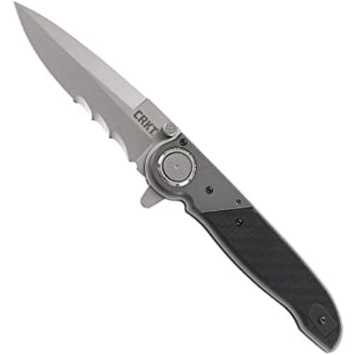 CRKT M40-15 Kit Carson Folding Knife 3.999" 1.4116 Spear Point Combo Blade with Veff Serrations CRKT M40-15 Kit Carson Folding Knife 3.999" 1.4116 Spear Point Combo Blade with Veff Serrations