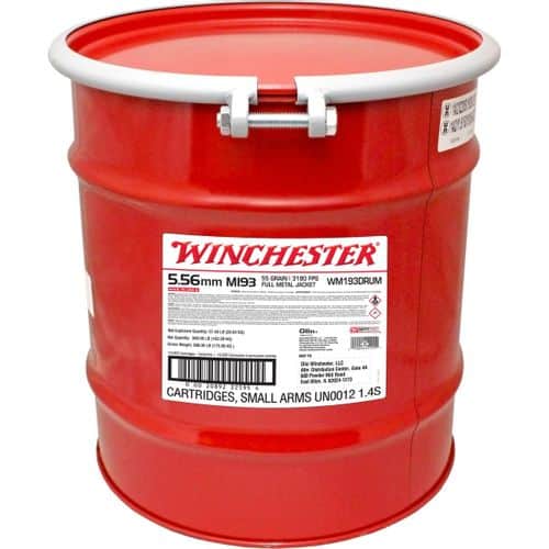 Winchester 5.56mm M193 55gr FMJ 14,000rd Drum Winchester 5.56mm M193 55gr FMJ 14,000rd Drum