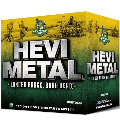 HEVI-Metal HS38003 HEVI-Metal Longer Range 12 Gauge 3" 1 1/4 oz 1500 fps 3 Shot 25 Bx 10 Cs HEVI-Metal HS38003 HEVI-Metal Longer Range 12 Gauge 3" 1 1/4 oz 1500 fps 3 Shot 25 Bx 10 Cs