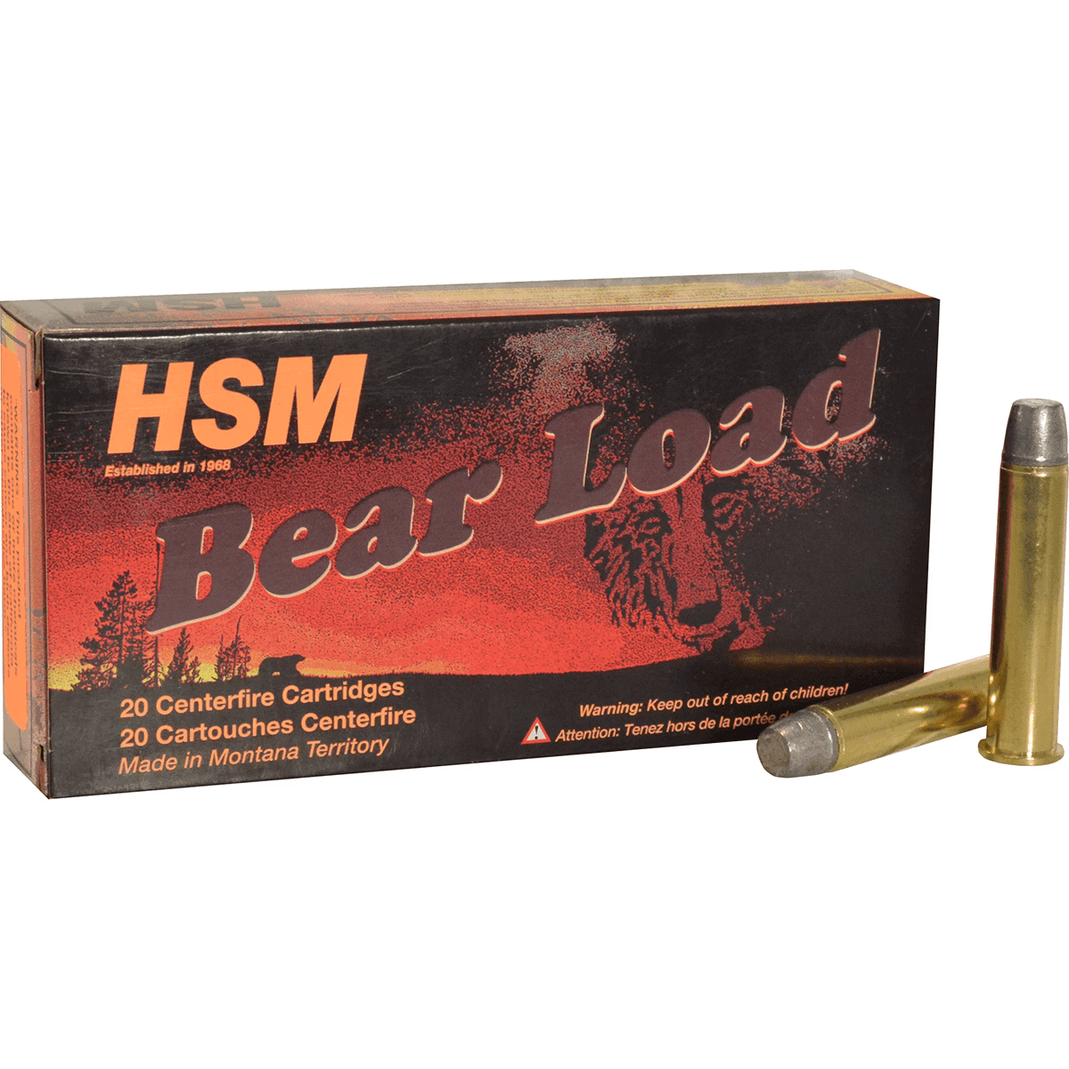 HSM Bear Load 45-70 Gov 430 gr Round Nose Flat Point 20 Per Box HSM Bear Load 45-70 Gov 430 gr Round Nose Flat Point 20 Per Box