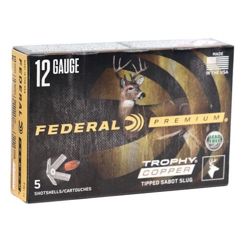 Federal Premium 12ga 3" Trophy Copper Tipped Sabot Slug Federal Premium 12ga 3" Trophy Copper Tipped Sabot Slug
