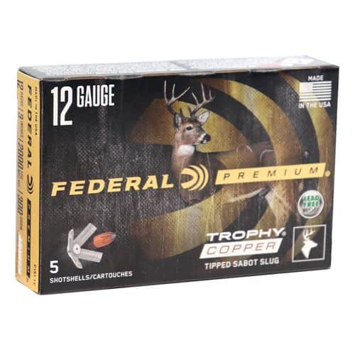 Federal Premium 12ga 3" Trophy Copper Tipped Sabot Slug Federal Premium 12ga 3" Trophy Copper Tipped Sabot Slug