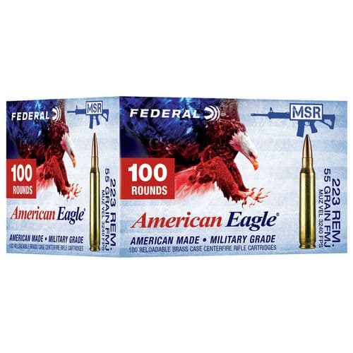 Federal .223 American Eagle 100rd 55gr FMJ Federal .223 American Eagle 100rd 55gr FMJ