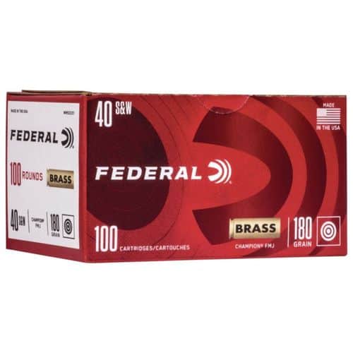 Federal 40 S&W Champion FMJ 180gr 100rds WM52231 Federal 40 S&W Champion FMJ 180gr 100rds WM52231
