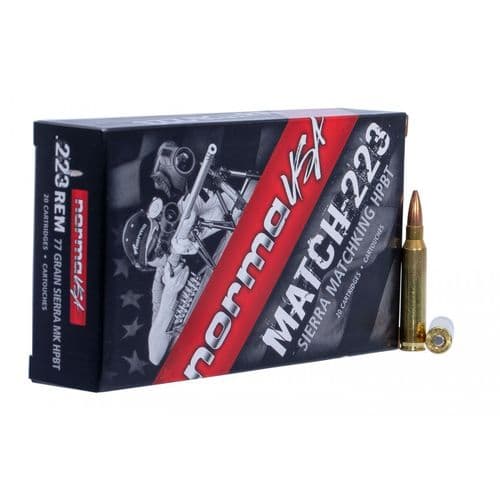 Norma-USA Match .223 Rem 77 Grain HPBT 20 Round Box Norma-USA Match .223 Rem 77 Grain HPBT 20 Round Box