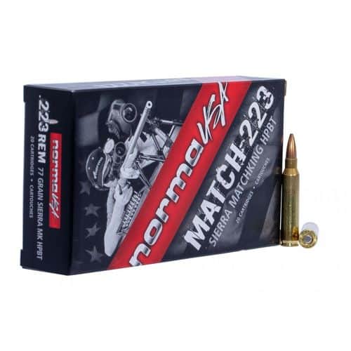 Norma-USA Match .223 Rem 77 Grain HPBT 20 Round Box Norma-USA Match .223 Rem 77 Grain HPBT 20 Round Box