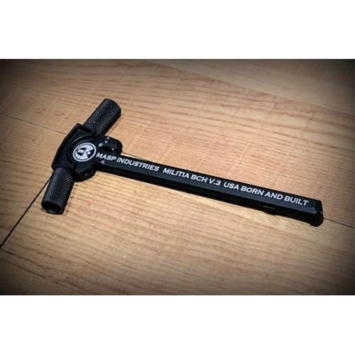 MASP Industries Militia Series AR-15 Latchless Ambidextrous Charging Handle - Black MASP Industries Militia Series AR-15 Latchless Ambidextrous Charging Handle - Black