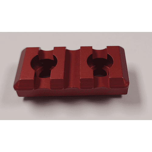 Timber Creek 3 Slot Picatinny Rail - Red Timber Creek 3 Slot Picatinny Rail - Red