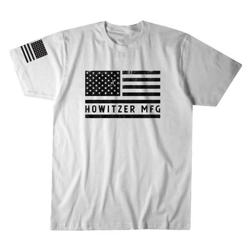 Howitzer Bold Flag Tee White Howitzer Bold Flag Tee White