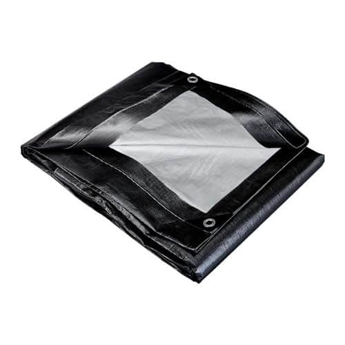 Sontax Silver/Black Tarp 8' x 10' - Extra Heavy Duty Sontax Silver/Black Tarp 8' x 10' - Extra Heavy Duty