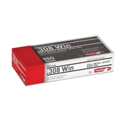 Aguila 1E762110 7.62x51mm FMJ 150gr 20rds Aguila 1E762110 7.62x51mm FMJ 150gr 20rds
