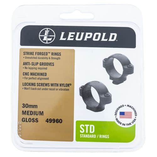 Leupold 51718 Standard Rings 2 Piece 30mm Low Matte Black Leupold 51718 Standard Rings 2 Piece 30mm Low Matte Black