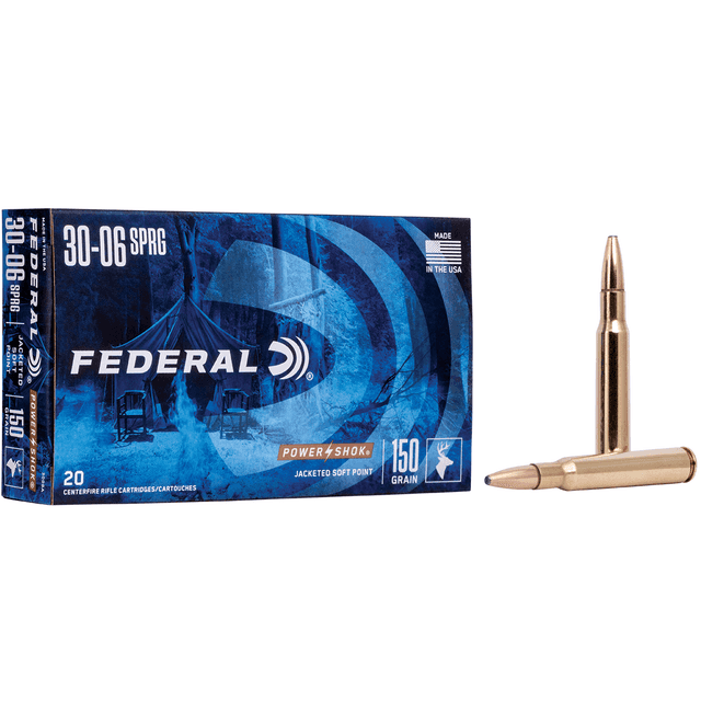 Federal Power-Shok 30-06 Springfield 150 Grain JSP Jacketed Soft Point Federal Power-Shok 30-06 Springfield 150 Grain JSP Jacketed Soft Point