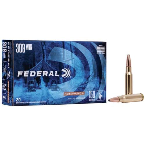 Federal Power-Shok 308Win 150gr Jacketed Soft Point 20 Per Box 308A Federal Power-Shok 308Win 150gr Jacketed Soft Point 20 Per Box 308A