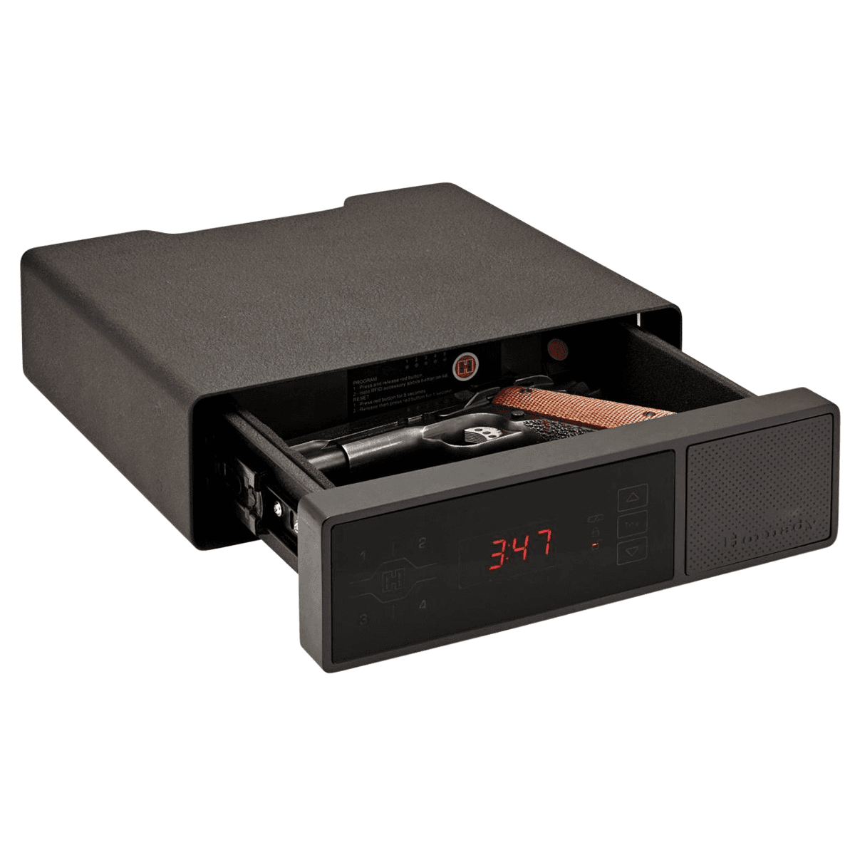 Hornady RAPiD Safe Night Guard RFID Pistol Safe Steel Black - 98215 Hornady RAPiD Safe Night Guard RFID Pistol Safe Steel Black - 98215