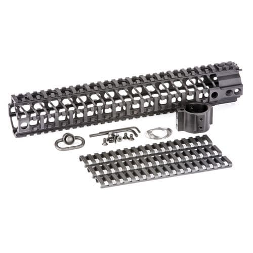 Spikes Tactical AR-15 SAR3 12 Inch Free Float Picatinny Quad Rail Aluminum Black Spikes Tactical AR-15 SAR3 12 Inch Free Float Picatinny Quad Rail Aluminum Black