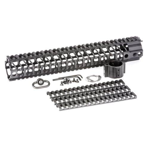 Spikes Tactical AR-15 SAR3 12 Inch Free Float Picatinny Quad Rail Aluminum Black Spikes Tactical AR-15 SAR3 12 Inch Free Float Picatinny Quad Rail Aluminum Black