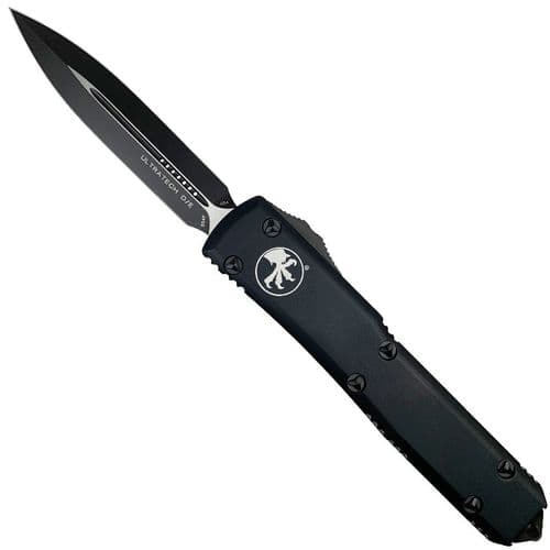 Microtech Ultratech D/E Tactical Standard Blade Black Auto OTF Knife Microtech Ultratech D/E Tactical Standard Blade Black Auto OTF Knife