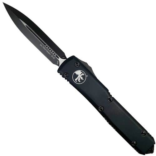 Microtech Ultratech D/E Tactical Standard Blade Black Auto OTF Knife Microtech Ultratech D/E Tactical Standard Blade Black Auto OTF Knife