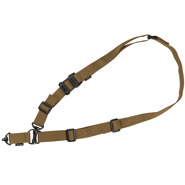 Magpul MAG953-COY MS4 QDM Sling made of Coyote Nylon Webbing with 1.25" W, Adjustable One-Two Point Design & Swivels for AR Platforms Magpul MAG953-COY MS4 QDM Sling made of Coyote Nylon Webbing with 1.25" W, Adjustable One-Two Point Design & Swivels for AR Platforms