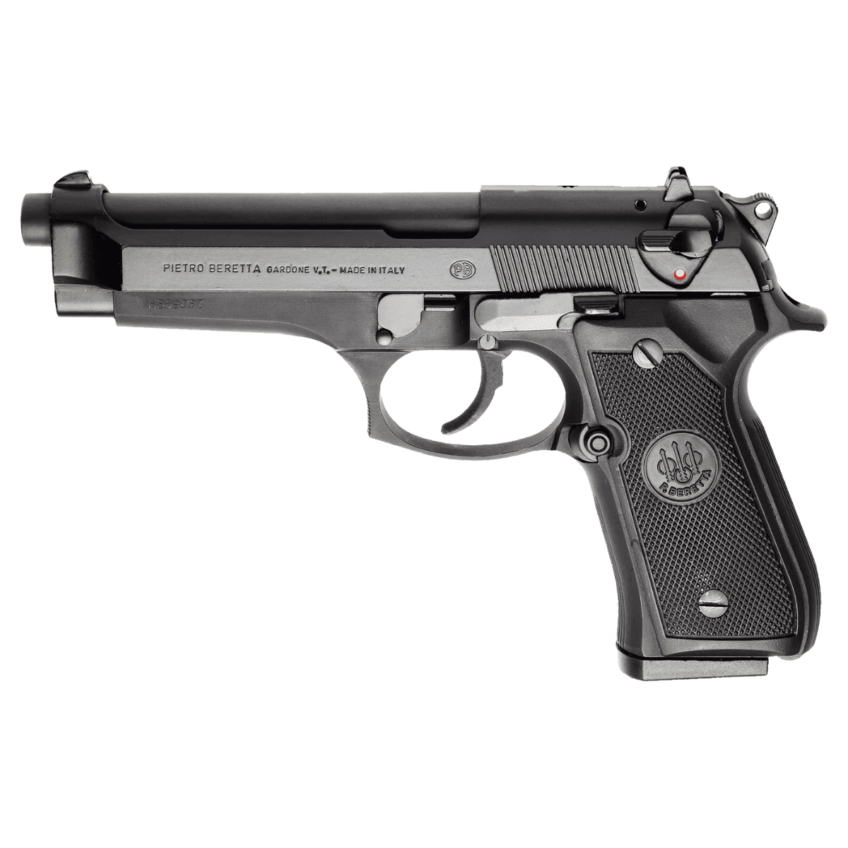 Beretta USA J92F300M 92FS Full Size Frame 9mm Luger 15+1 4.90" Black Bruniton Barrel, Serrated Steel Slide, Frame w/Beavertail, Ambidextrous USA Made Beretta USA J92F300M 92FS Full Size Frame 9mm Luger 15+1 4.90" Black Bruniton Barrel, Serrated Steel Slide, Frame w/Beavertail, Ambidextrous USA Made