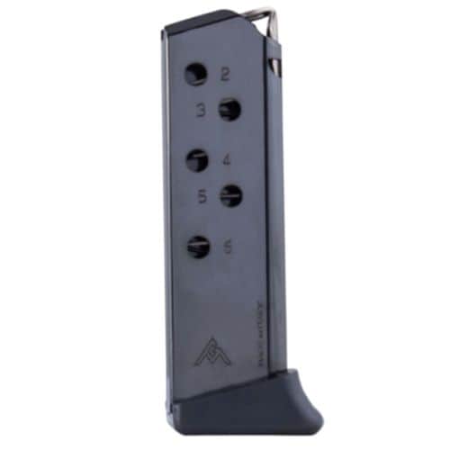 Mec-Gar Walther PPK 6 Round Magazine .380 ACP Carbon Steel Tube Blued Finish Mec-Gar Walther PPK 6 Round Magazine .380 ACP Carbon Steel Tube Blued Finish