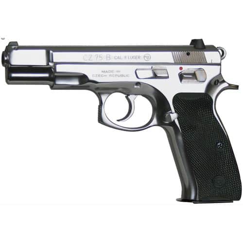 CZ-USA 91108 CZ 75B Polished Stainless Steel 9mm 4.6" 16+1 DA/SA Pistol CZ-USA 91108 CZ 75B Polished Stainless Steel 9mm 4.6" 16+1 DA/SA Pistol
