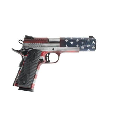 Citadel CIT45FSPUSA M1911 Government 45 ACP 8+1, 5" Stainless Steel Barrel, American Flag Cerakote Serrated Steel Slide, Steel Frame w/Beavertail, Features Matching Ammo Can, Ambidextrous Citadel CIT45FSPUSA M1911 Government 45 ACP 8+1, 5" Stainless Steel Barrel, American Flag Cerakote Serrated Steel Slide, Steel Frame w/Beavertail, Features Matching Ammo Can, Ambidextrous
