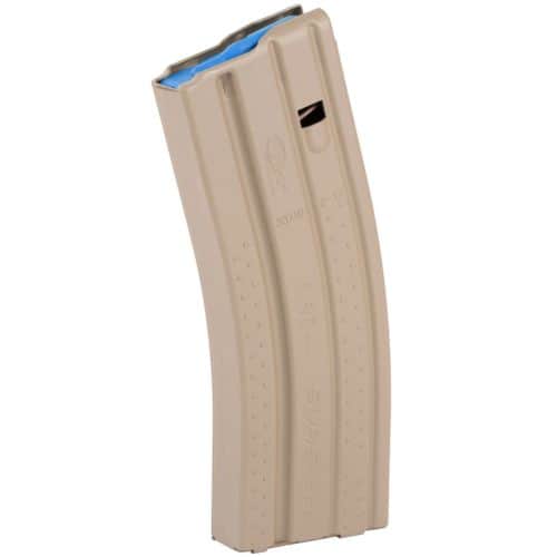 OKAY Industries SureFeed E2 AR-15 Magazine 5.56 NATO 30 Rounds Aluminum Desert Tan finish OKAY Industries SureFeed E2 AR-15 Magazine 5.56 NATO 30 Rounds Aluminum Desert Tan finish