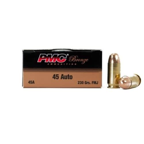 PMC Bronze .45 ACP 230 Grain FMJ 50 Round Box PMC Bronze .45 ACP 230 Grain FMJ 50 Round Box