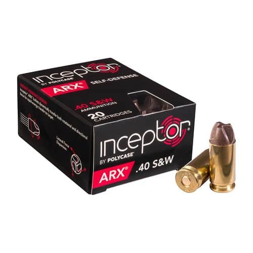 PolyCase ARX Inceptor .40 S&W 97 Grain Defensive Ammunition 20 Round Box PolyCase ARX Inceptor .40 S&W 97 Grain Defensive Ammunition 20 Round Box