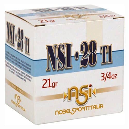 NSI 28Ga 2 3/4” 21Gr Shotshells T1 Sport 25rd Box 9 Shot NSI 28Ga 2 3/4” 21Gr Shotshells T1 Sport 25rd Box 9 Shot