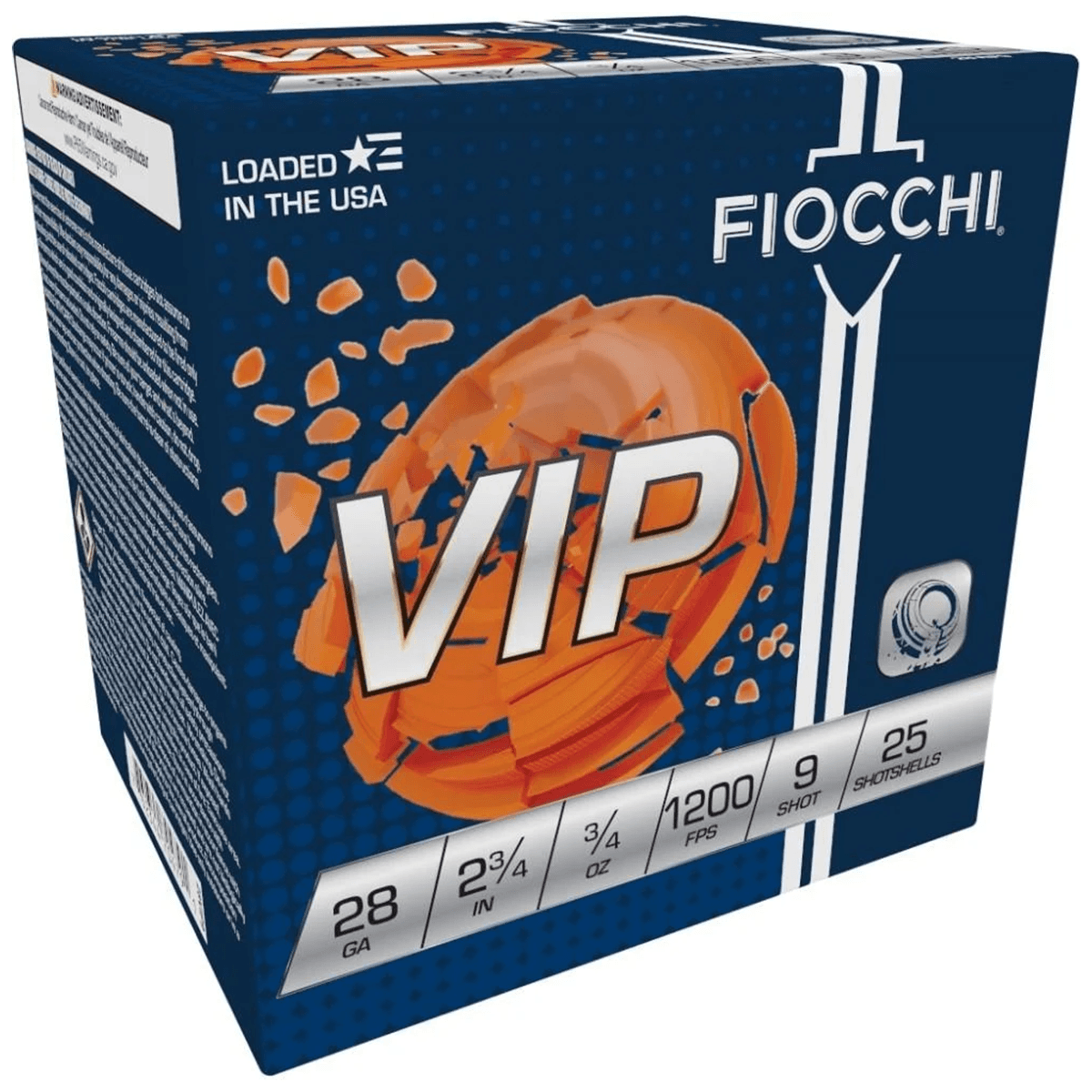 Fiocchi 28VIP9 Exacta Target VIP 28 Gauge 2.75" 3/4 oz 9 Shot 25 Per Box Fiocchi 28VIP9 Exacta Target VIP 28 Gauge 2.75" 3/4 oz 9 Shot 25 Per Box