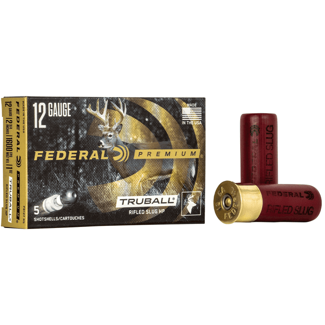 Federal PB127RS Premium Vital-Shok TruBall 12 Gauge 2.75" 1 oz Rifled Slug Shot 5 Per Box Federal PB127RS Premium Vital-Shok TruBall 12 Gauge 2.75" 1 oz Rifled Slug Shot 5 Per Box