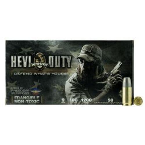 Hevi-Shot Hevi-Duty 9mm Frangible 100gr 50rds Hevi-Shot Hevi-Duty 9mm Frangible 100gr 50rds