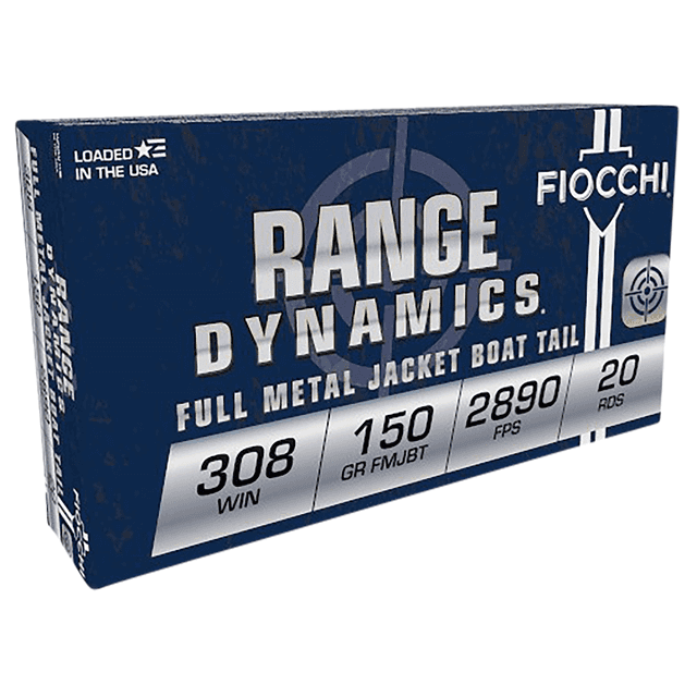 Fiocchi 308A Range Dynamics 308Win 150gr Full Metal Jacket Boat Tail 20 Per Box Fiocchi 308A Range Dynamics 308Win 150gr Full Metal Jacket Boat Tail 20 Per Box