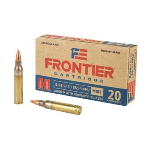 Hornady Frontier 5.56x45mm FMJ, 55 Grain, 20 Rounds FR200 Hornady Frontier 5.56x45mm FMJ, 55 Grain, 20 Rounds FR200