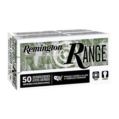 Remington Range 9mm 115 GR FMJ 50 Rounds Remington Range 9mm 115 GR FMJ 50 Rounds