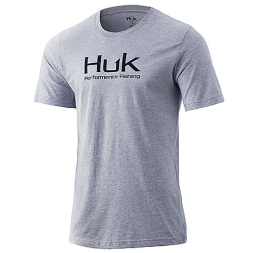 Huk Performance Fishing Tee Sharkskin Heather Grey Huk Performance Fishing Tee Sharkskin Heather Grey