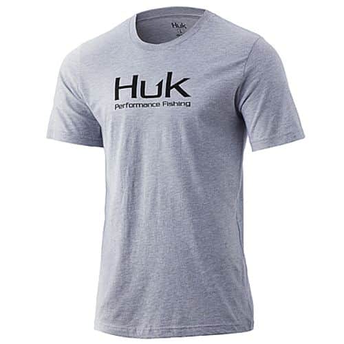 Huk Performance Fishing Tee Sharkskin Heather Grey Huk Performance Fishing Tee Sharkskin Heather Grey