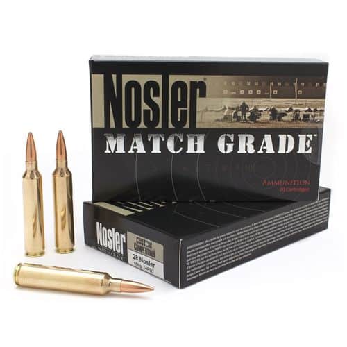 Nosler Match Grade 28 Nosler 168 Grain HPBT 20 Round Box Nosler Match Grade 28 Nosler 168 Grain HPBT 20 Round Box