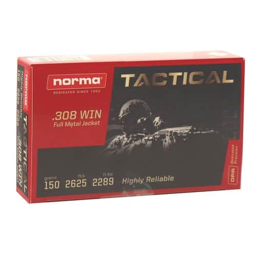 Norma Tactical 308 Win - FMJ - 150gr - 20rd Norma Tactical 308 Win - FMJ - 150gr - 20rd