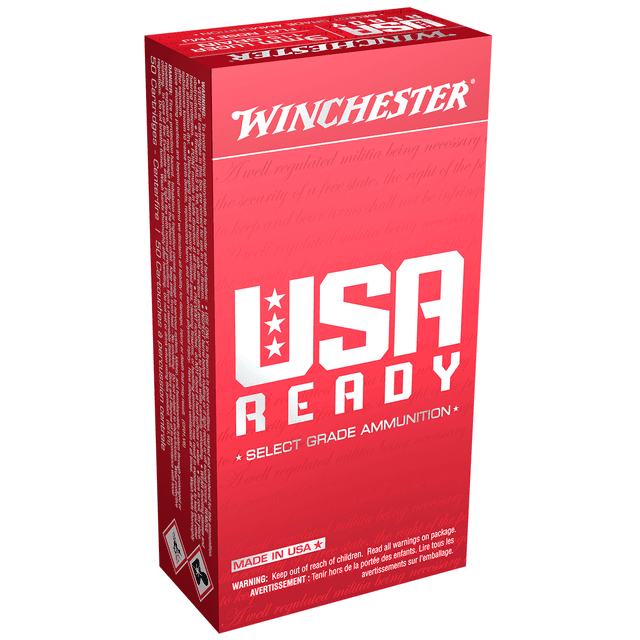 Winchester Ammo USA Ready 9mm Luger 115 gr Full Metal Jacket Flat Nose (FMJFN) - RED9 Winchester Ammo USA Ready 9mm Luger 115 gr Full Metal Jacket Flat Nose (FMJFN) - RED9