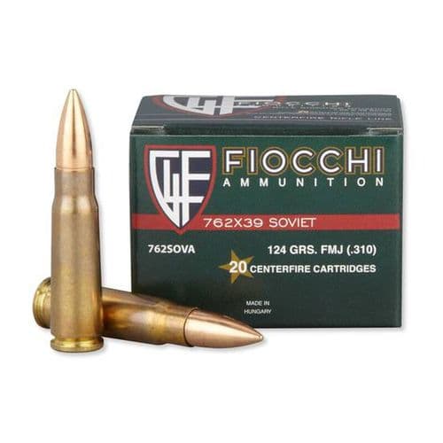 Fiocchi 7.62x39 124gr FMJ 20Rd Box Fiocchi 7.62x39 124gr FMJ 20Rd Box