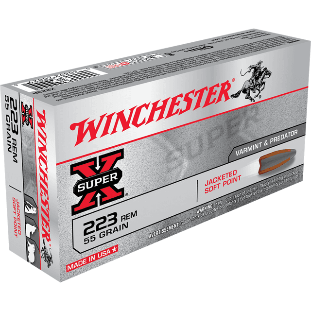 Winchester Ammo X223R Super X 223 Rem 55 gr Jacketed Soft Point 20 Per Box Winchester Ammo X223R Super X 223 Rem 55 gr Jacketed Soft Point 20 Per Box