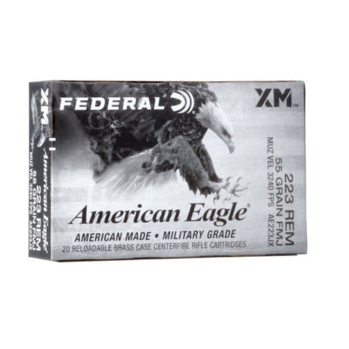 Federal American Eagle AE223JK 223 Rem 55gr FMJ 20rds Federal American Eagle AE223JK 223 Rem 55gr FMJ 20rds